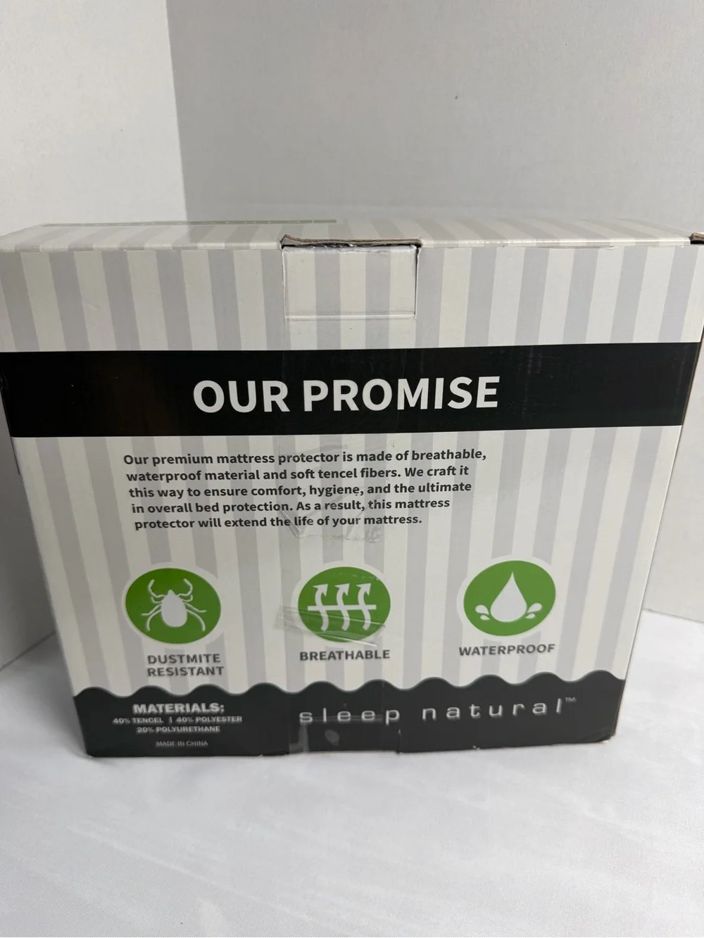 Sleep Natural 5 Sided King Mattress Protector New Factory  Rtl $119